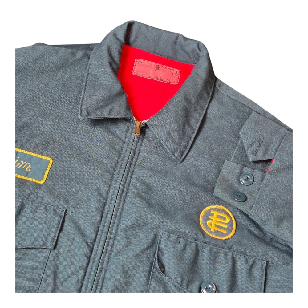 VTG‎ Clayton Electro Press Work Coat Jacket 'Jim' Dark Green Full Zip Men's XL